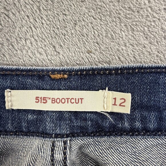 Levis 515 Jeans Womens 12 Bootcut Stretch Mid Rise W34 L29 Medium Wash Faded Y2K - Picture 3 of 16
